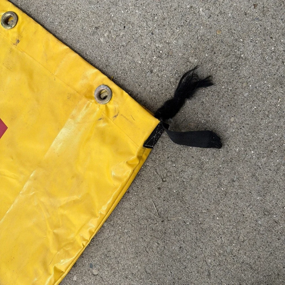 (4) Rubbermaid Commercial 6183 Zippered Yellow Vinyl Cleaning Cart Bag